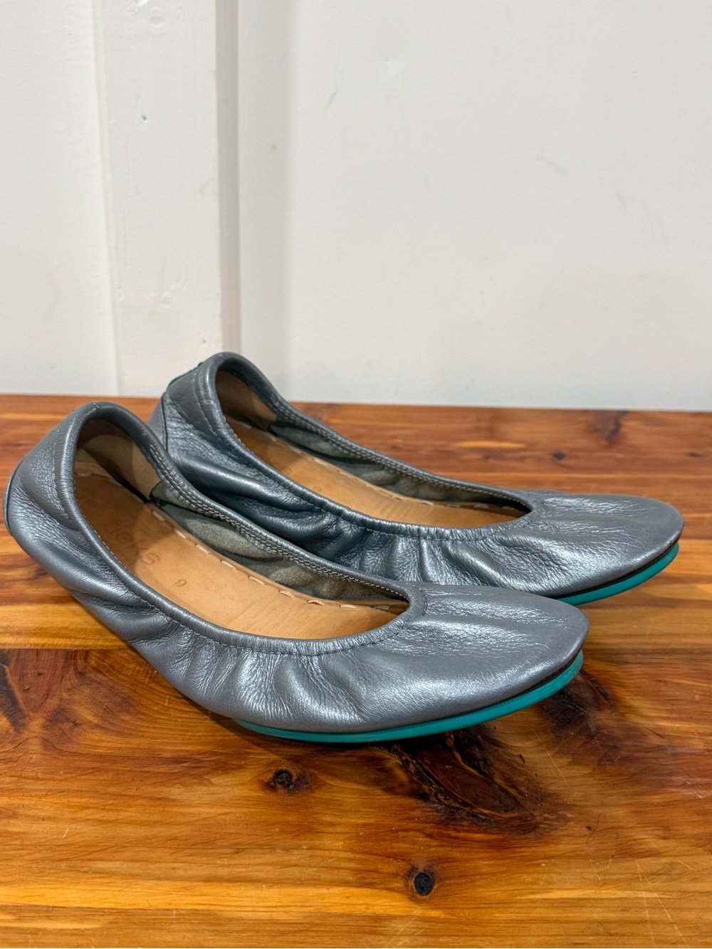 Tieks Metallic Pewter Ballet Flats